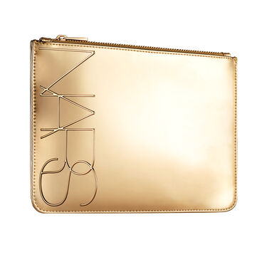 Gold Large Cosmetics Pouch, NARS Sample Container