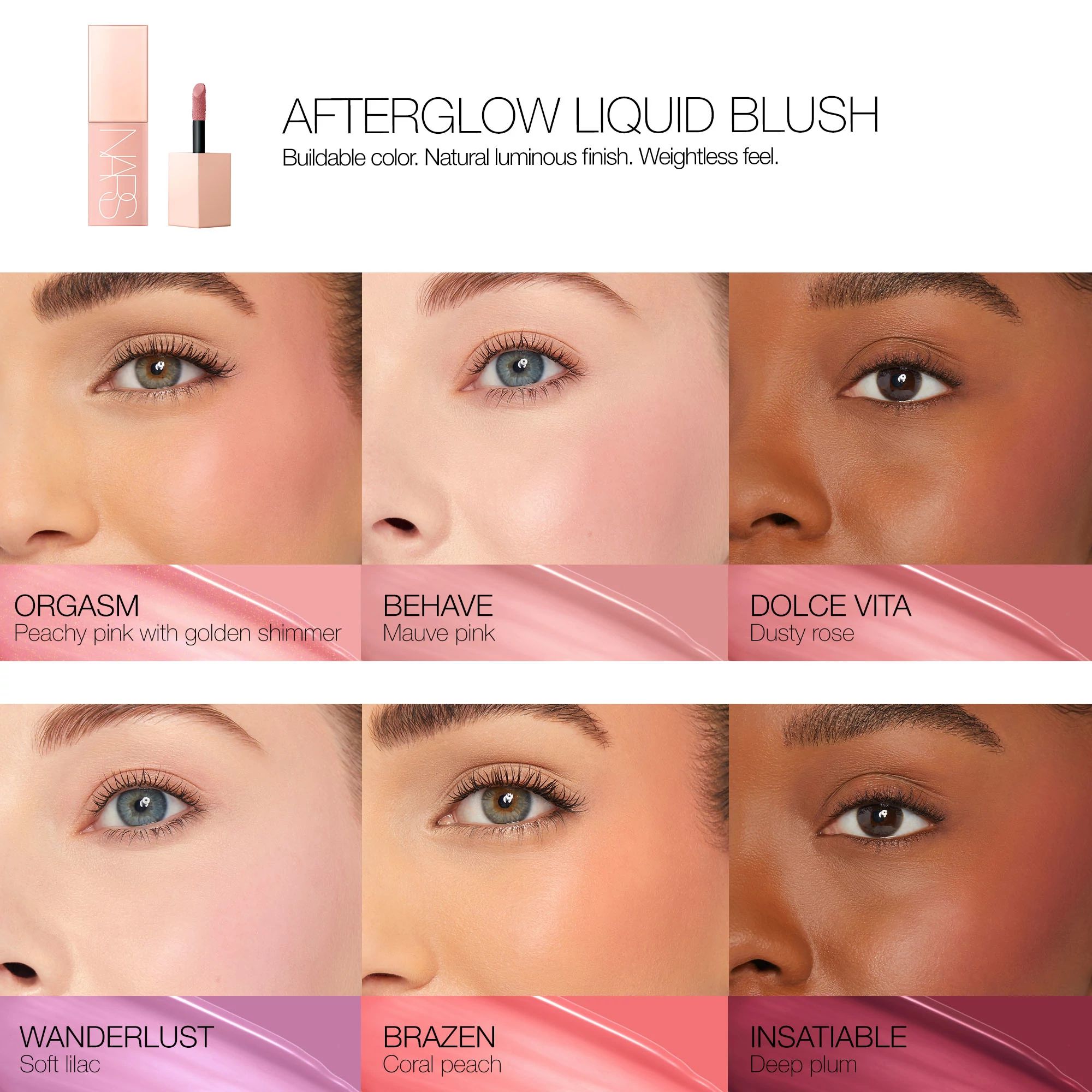 Afterglow Liquid Blush, Nars Cheek