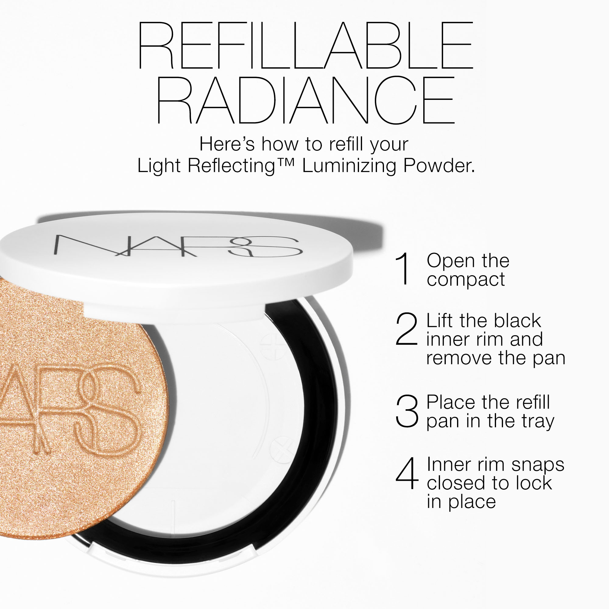 LIGHT REFLECTING™ LUMINIZING POWDER REFILL, NARS Face LIGHT REFLECTING™ LUMINIZING POWDER REFILL, NARS Face